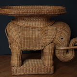 Elephant braided wicker service⎮60s/70s