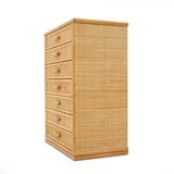 Woven wicker chest of drawers, 1980s