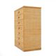 Woven wicker chest of drawers, 1980s