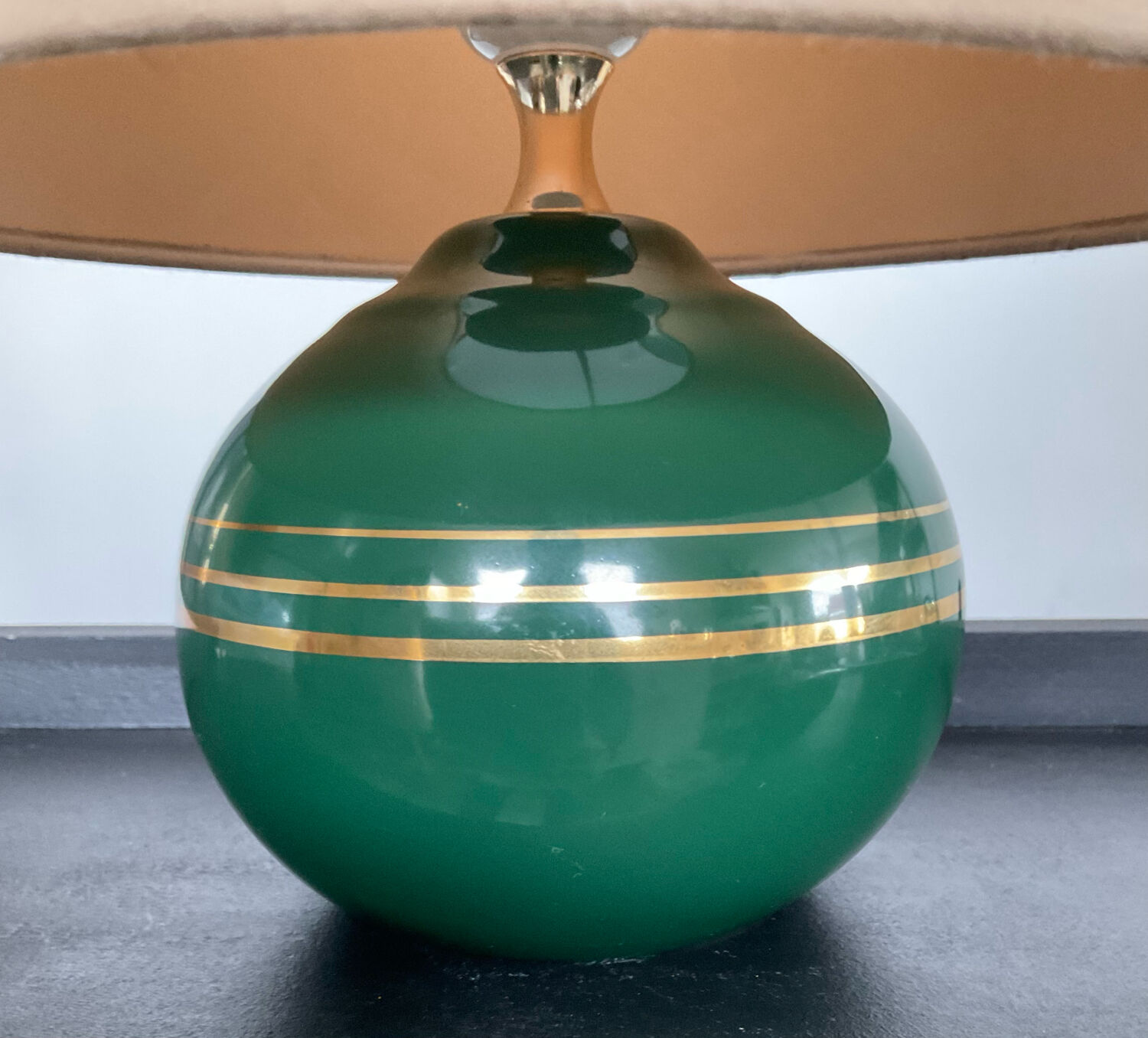 Vintage glazed ceramic lamp