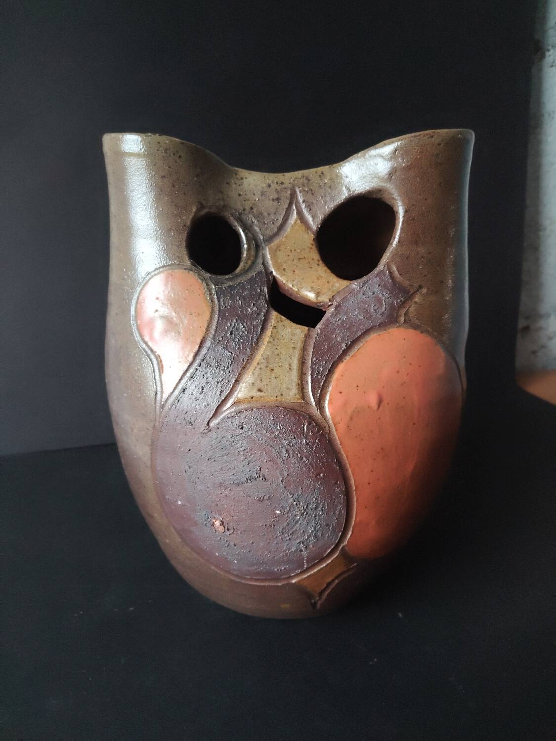Vintage 1970s art ceramic owl – In the style of Georges Martin