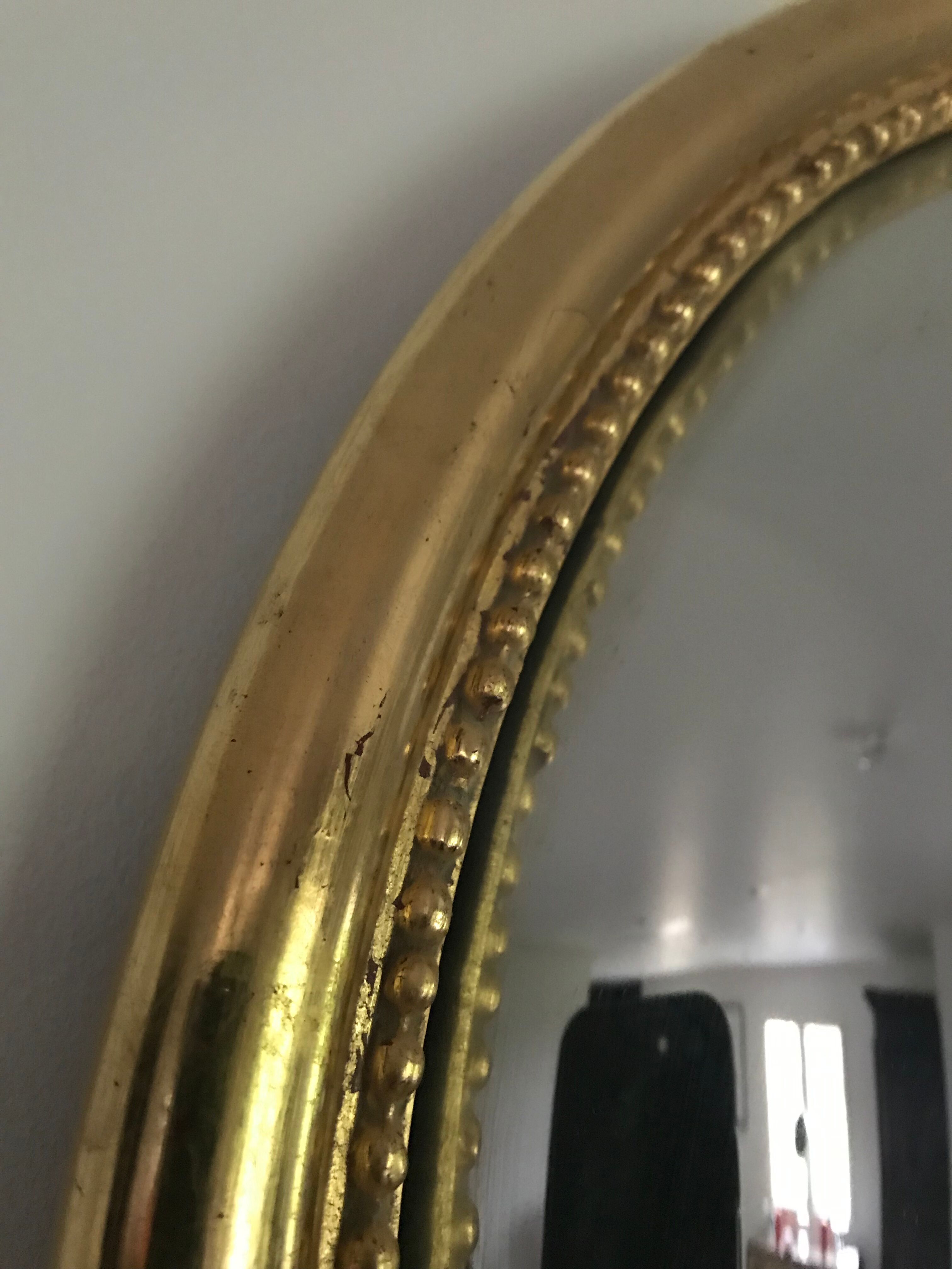 Mirror louis XVI gilded 19th witch 38x44cm