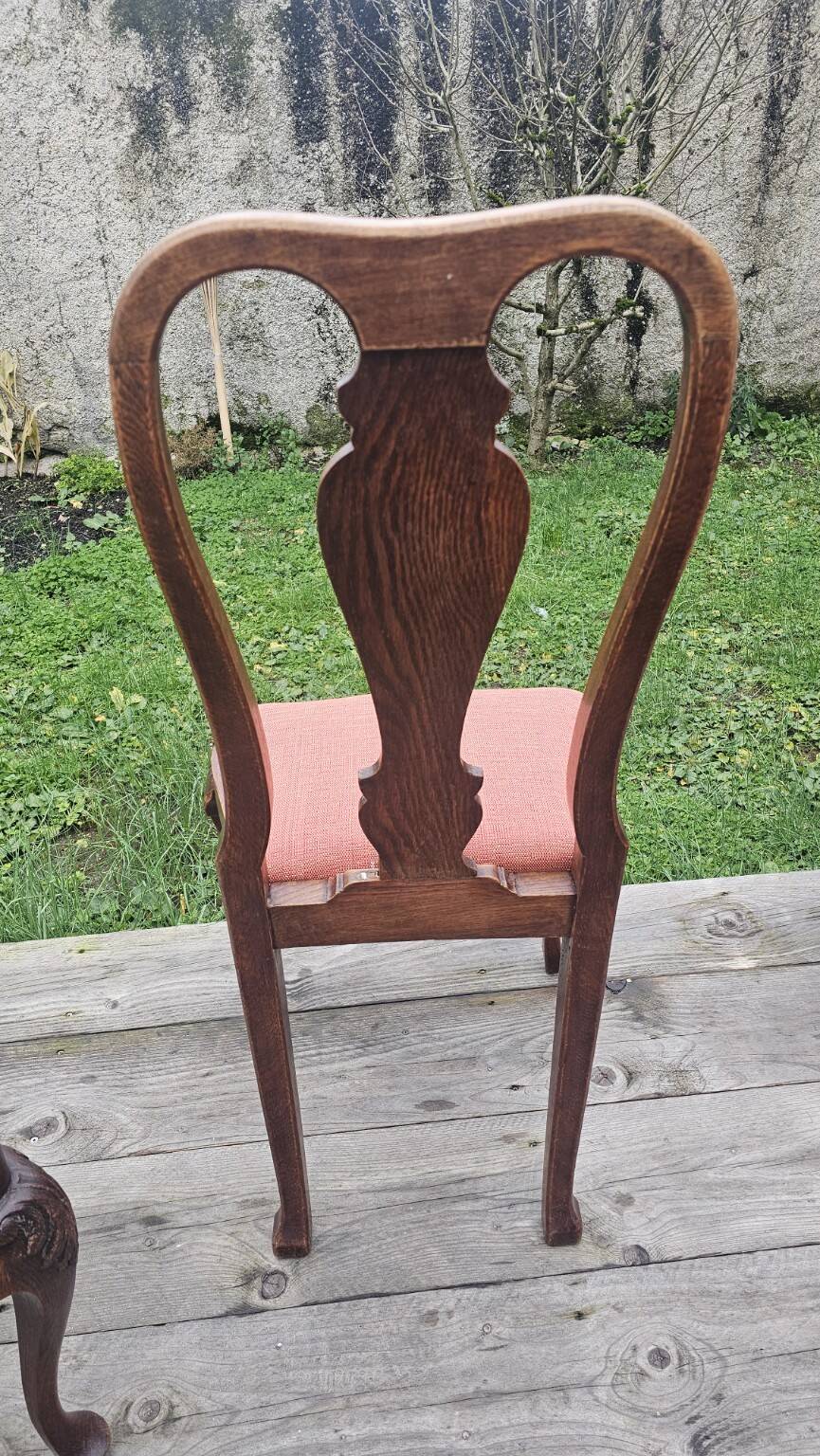Set of 4 carved wooden chairs from the late 19th century in the Dutch style.