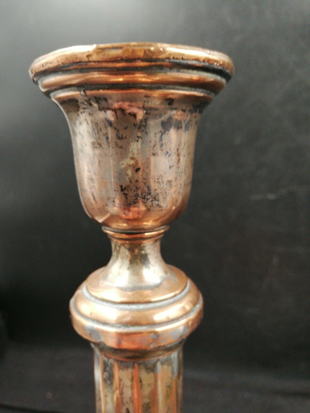 Couple of copper candlestick empire style