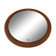 Round teak mirror, 1970s – vintage, diameter 70 cm