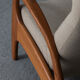 Reclining easy chair in beige wool, Denmark, 1980’s