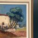 Original Swedish Oil on Canvas – “Mediterranean Scene” by Axel Hamborn – Signed – Vintage & Framed