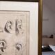 Old Print Engraving 19th Century Framed Academic Study Ear Van Bree