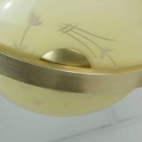 Art deco ceiling light with 3 glass shades 1930s 40s glass and metal 30s avantgarde design