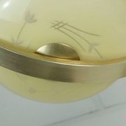 Art deco ceiling light with 3 glass shades 1930s 40s glass and metal 30s avantgarde design