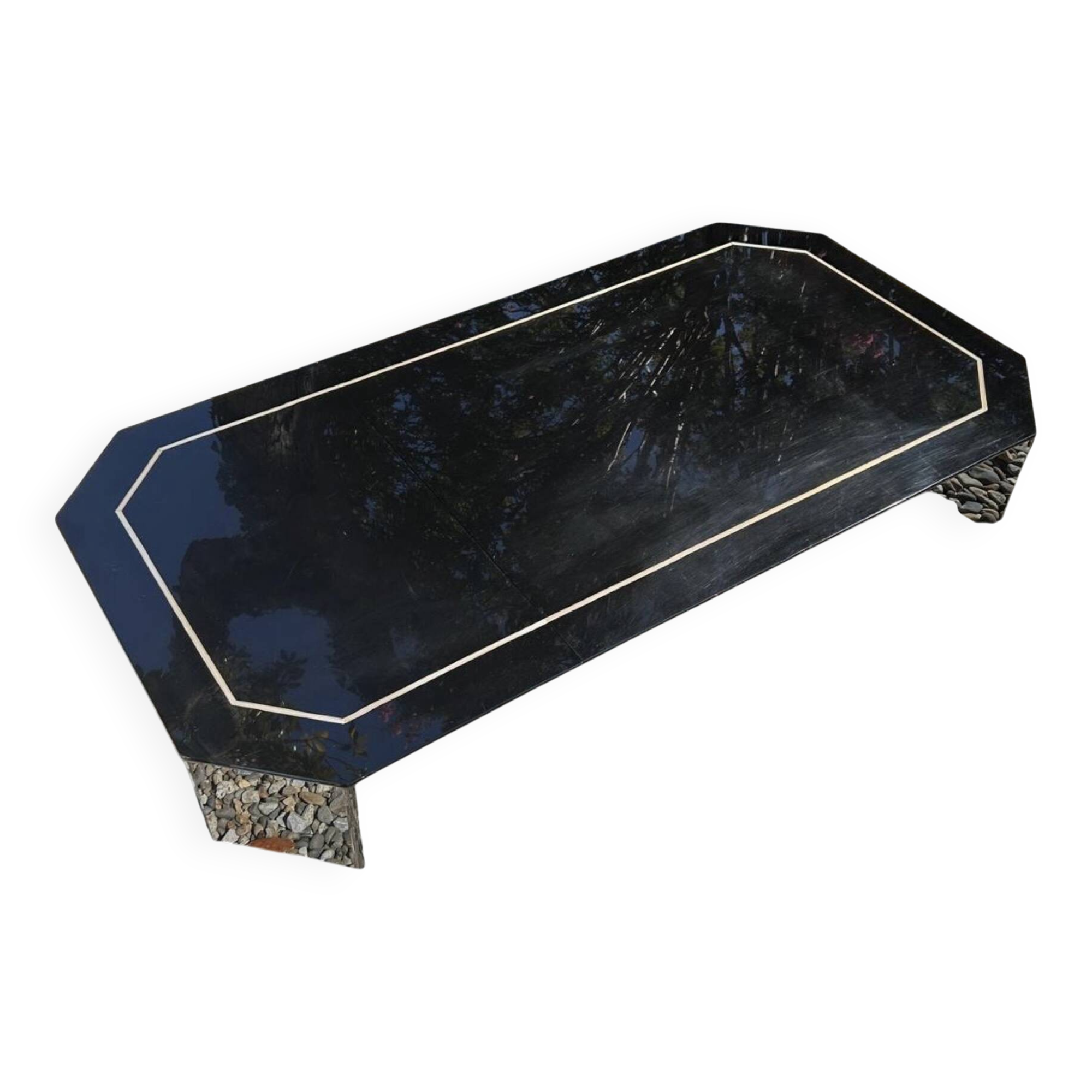 Lacquered table by Roche Bobois from the 70s, attributed to J-C Mahey.
