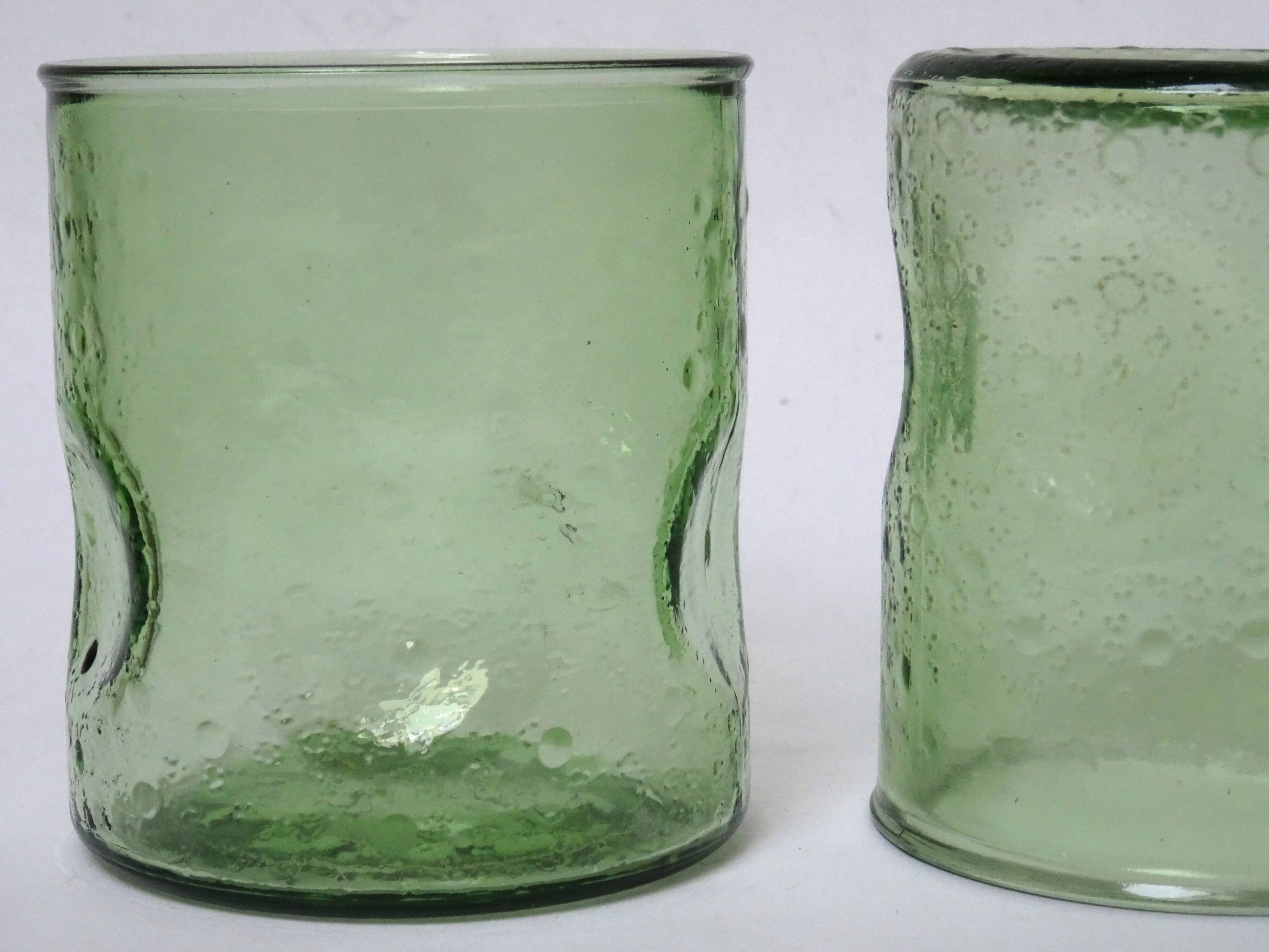 7 vintage water glasses