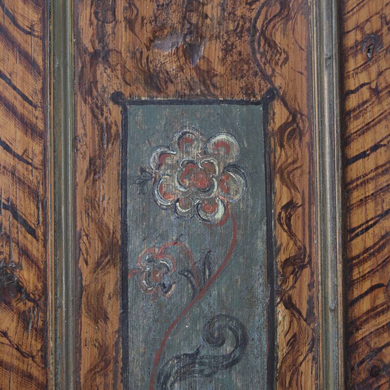 Rustic Farmhouse Folk Art Painted Bridal Wardrobe