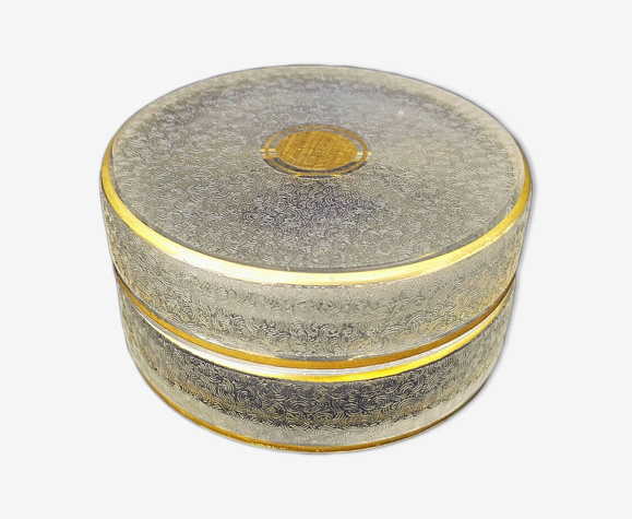 Boite boutons de manchette cristal givré saint louis
