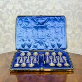 Antique English Silver Teaspoons, 1906, Set of 13