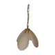Frosted glass pendant lamp and shell brass