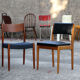 Series of 8 mismatched chairs