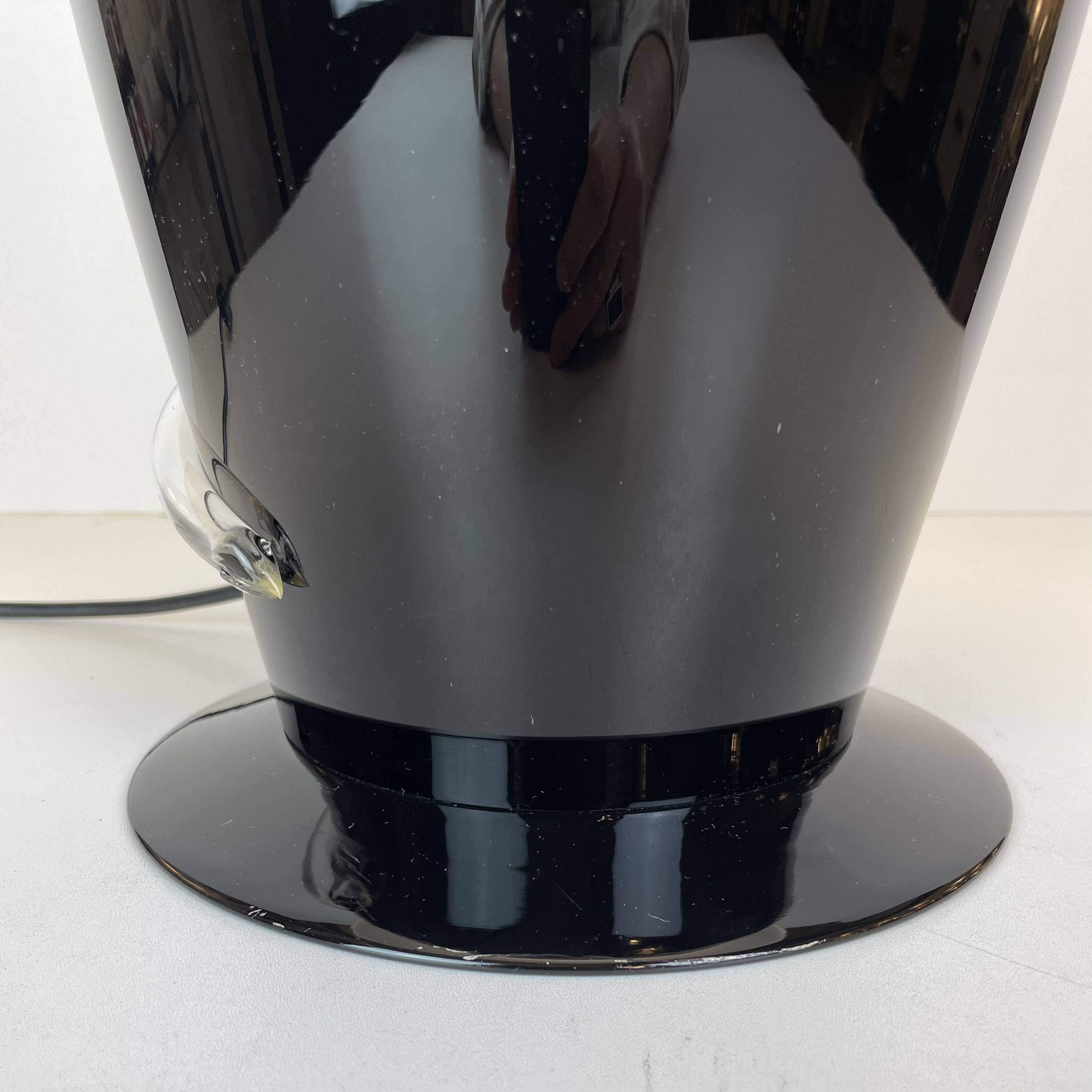 Lampe de table Murano N&B de 1980'