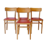 Set of 4 chapel chairs, 1950s