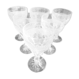 6 verres à pied à vin