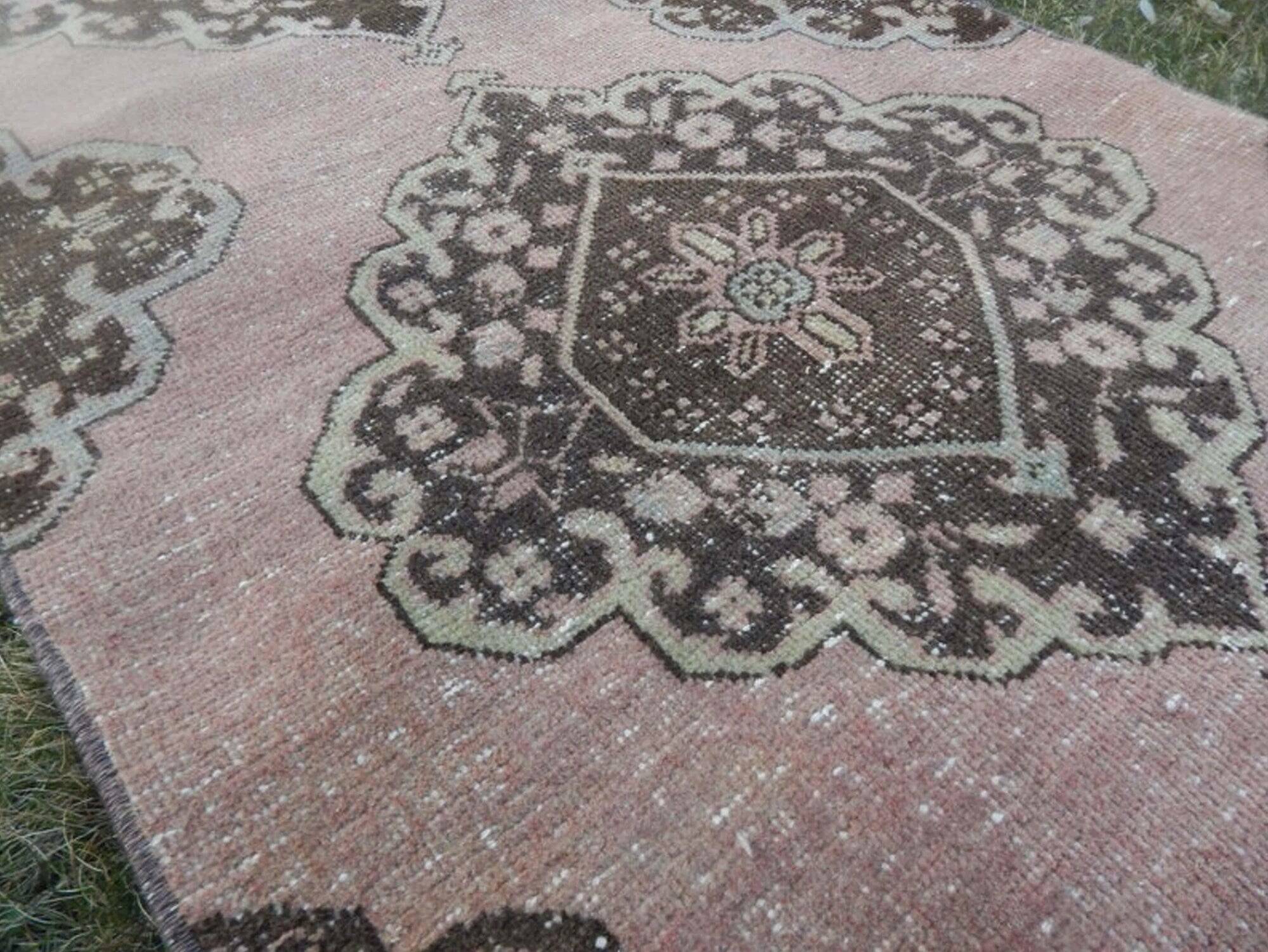 Vintage Turkish hallway rug 80x775 cm