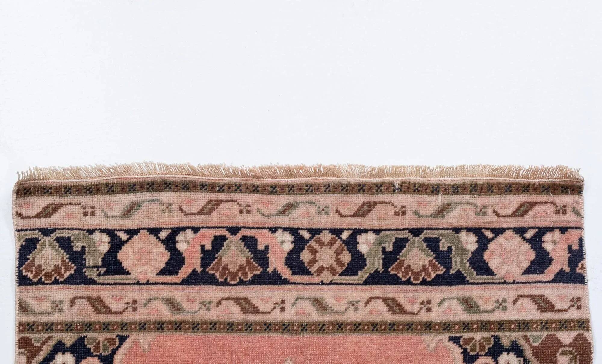 Vintage Turkish hallway rug 89x555 cm