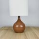 Fig-shaped ceramic lamp, 1950s, ochre stoneware.