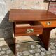 Wooden desk (boat style) with metal finishes