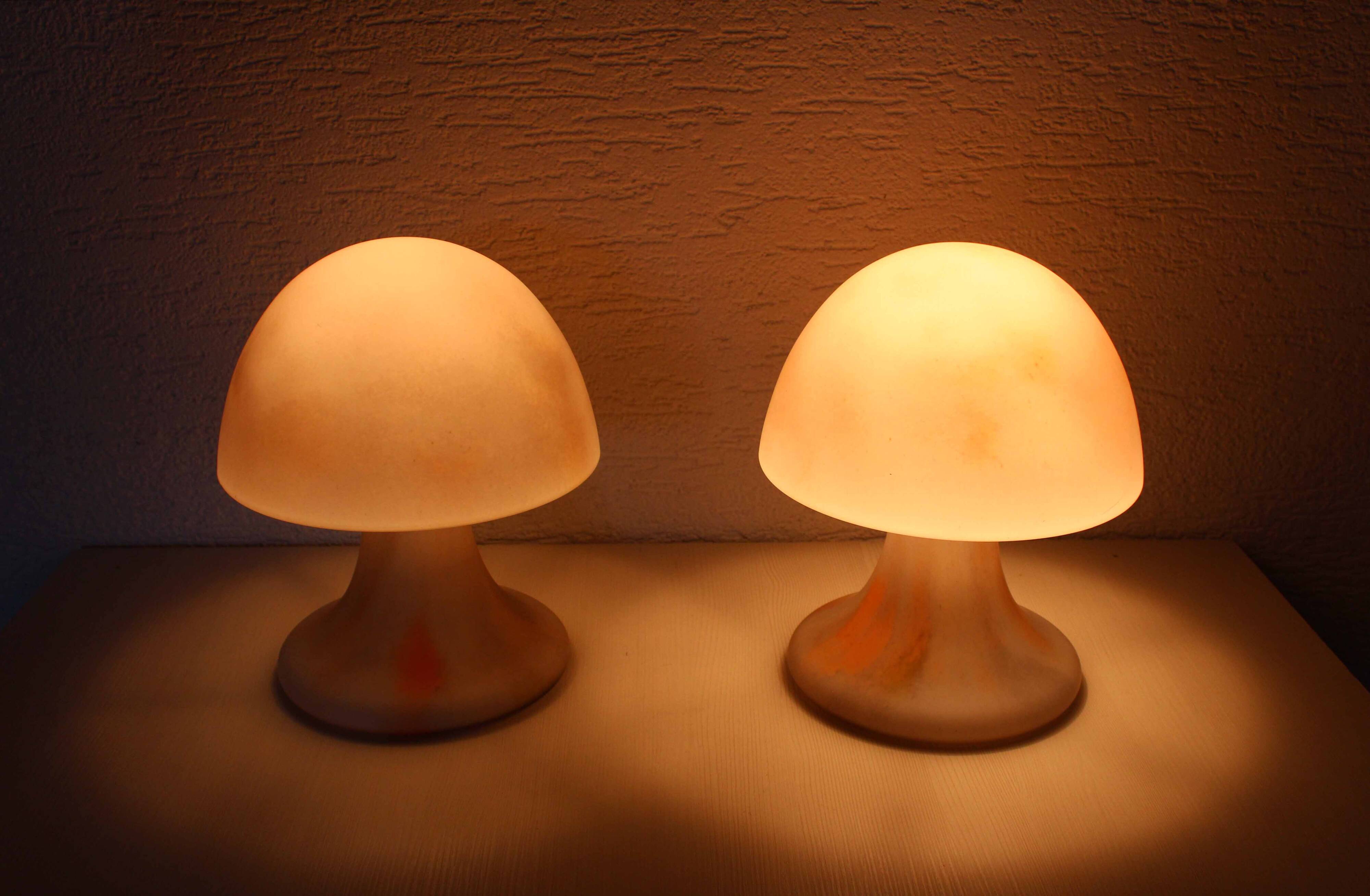 Pair of limburg glass paste lamps 1970