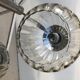 Chandelier 5 arm chromed metal old  70s vintage
