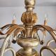 Antique gilded silver chandelier Florentine Rococo Louis XV Italy