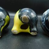 Two-coloured salt, pepper and mustard
