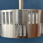 Suspension UFO mid-century en verre cristal