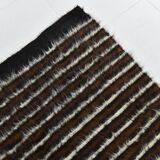 %100 Wool Handwoven Turkish Vintage Kilim Rug, 136x196 Cm