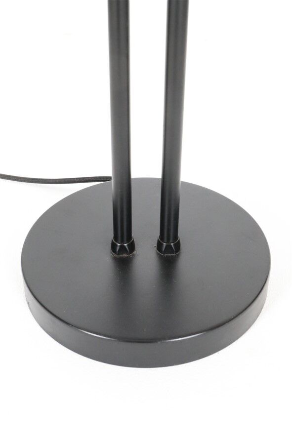 Big black Hustadt table lamp with pointed shade / 1970s / 1980s / postmodern design