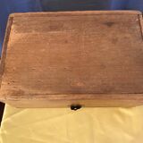 Old wooden box early 20th century market box with brass handle