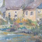 Landscape painting with frame
