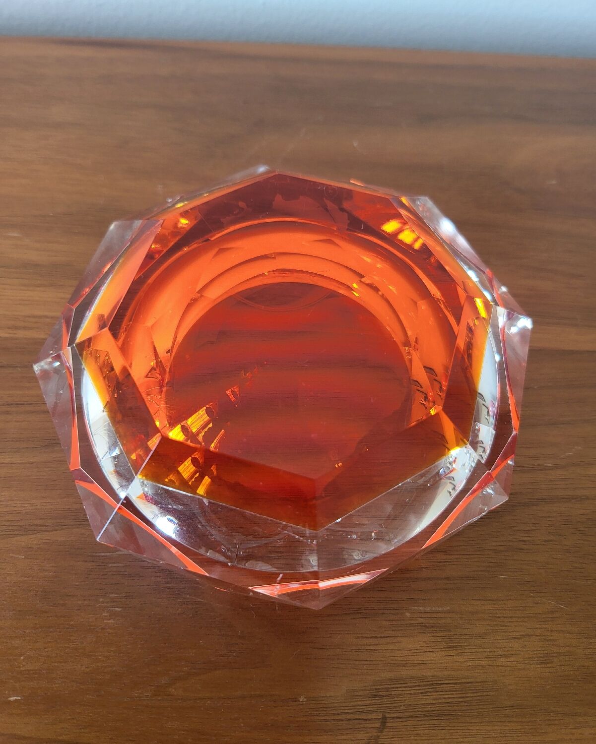 Crystal paperweight tray