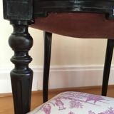 Ensemble chaise et repose pied style Louis XVI