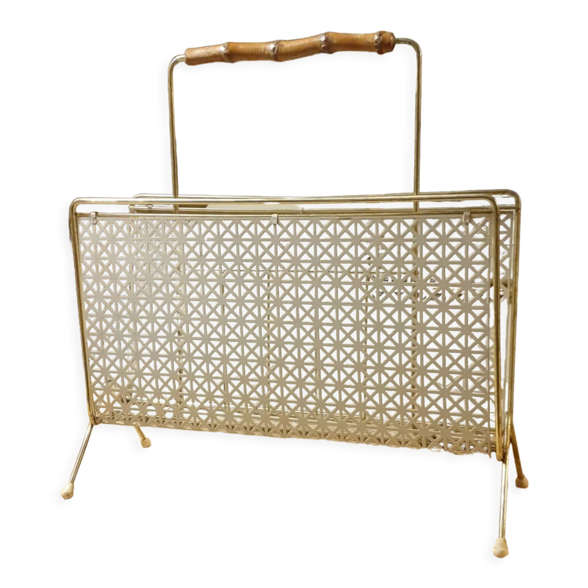 Perforated metal review door