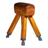 Gymnastic Leather Pommel Horse, Czechoslovakia, 1950’s