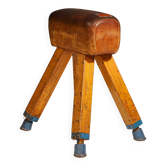 Gymnastic Leather Pommel Horse, Czechoslovakia, 1950’s
