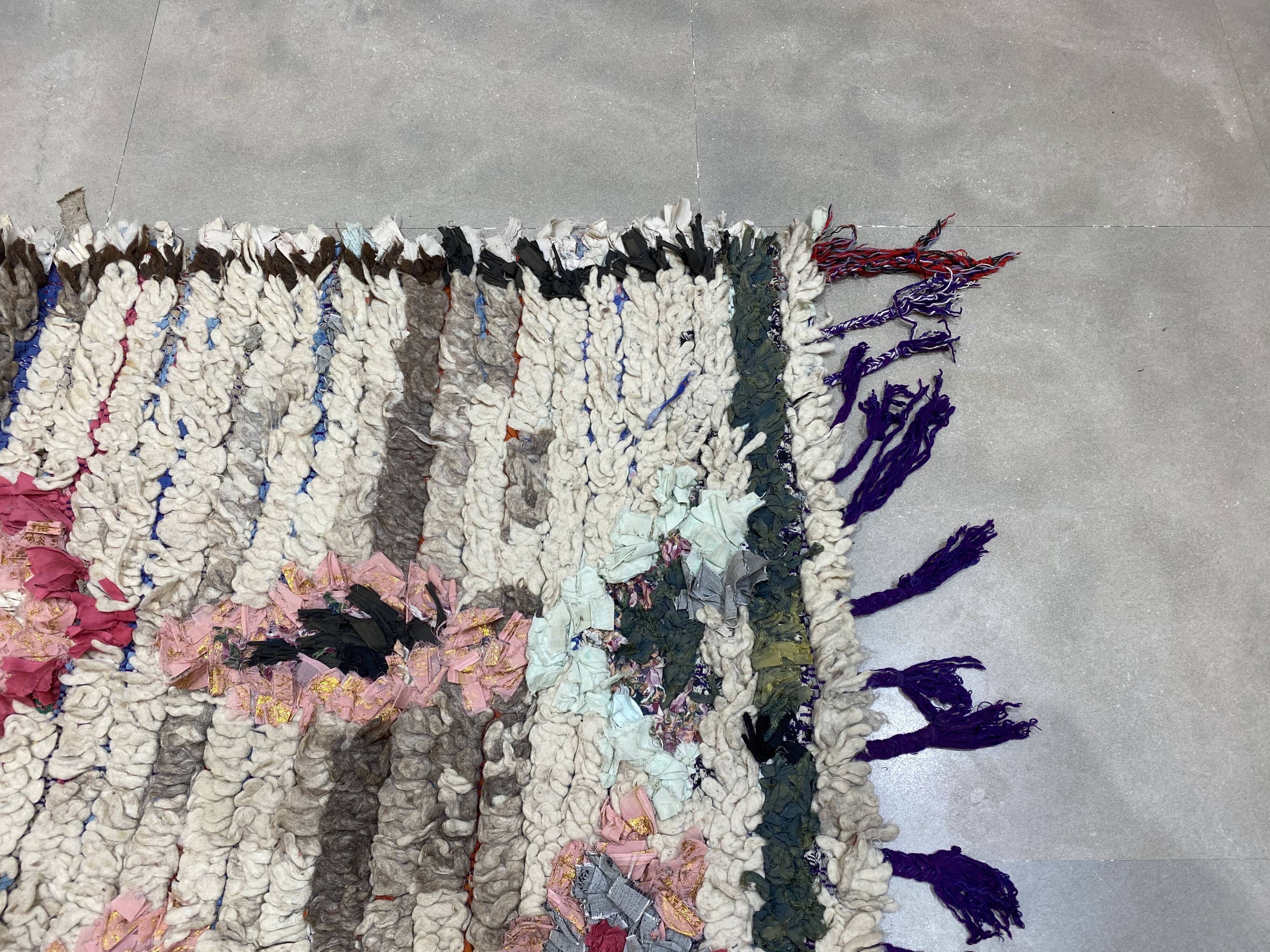 Tapis multicolor en tissu 135x240cm