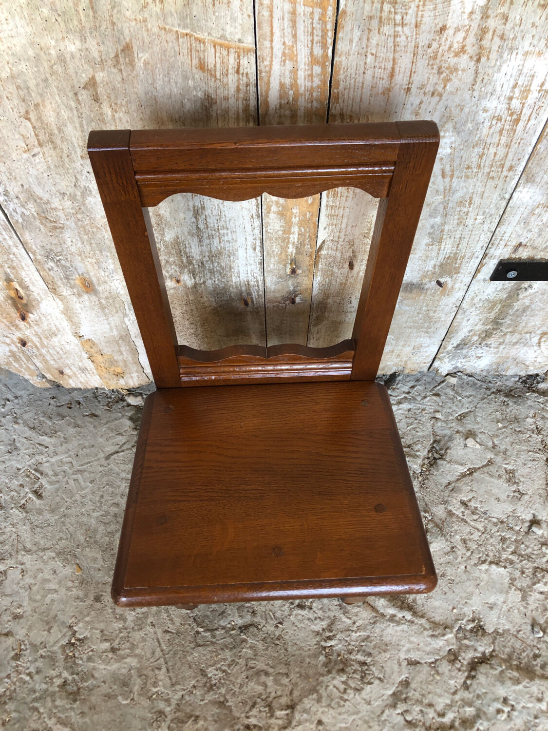 Ancienne chaise lorraine bébé enfant bois brut vintage