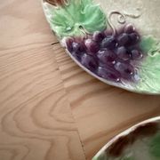 Assiettes en barbotine raisins