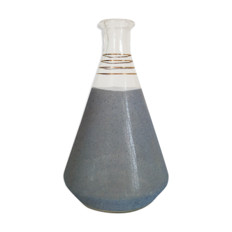 Blue and gold granite solifore vase