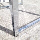 Bout de canapé plexiglas et chrome Space age