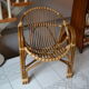 Fauteuil rotin corbeille vintage