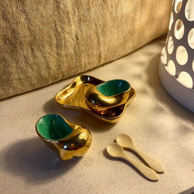 Limoges porcelain pepper shaker set