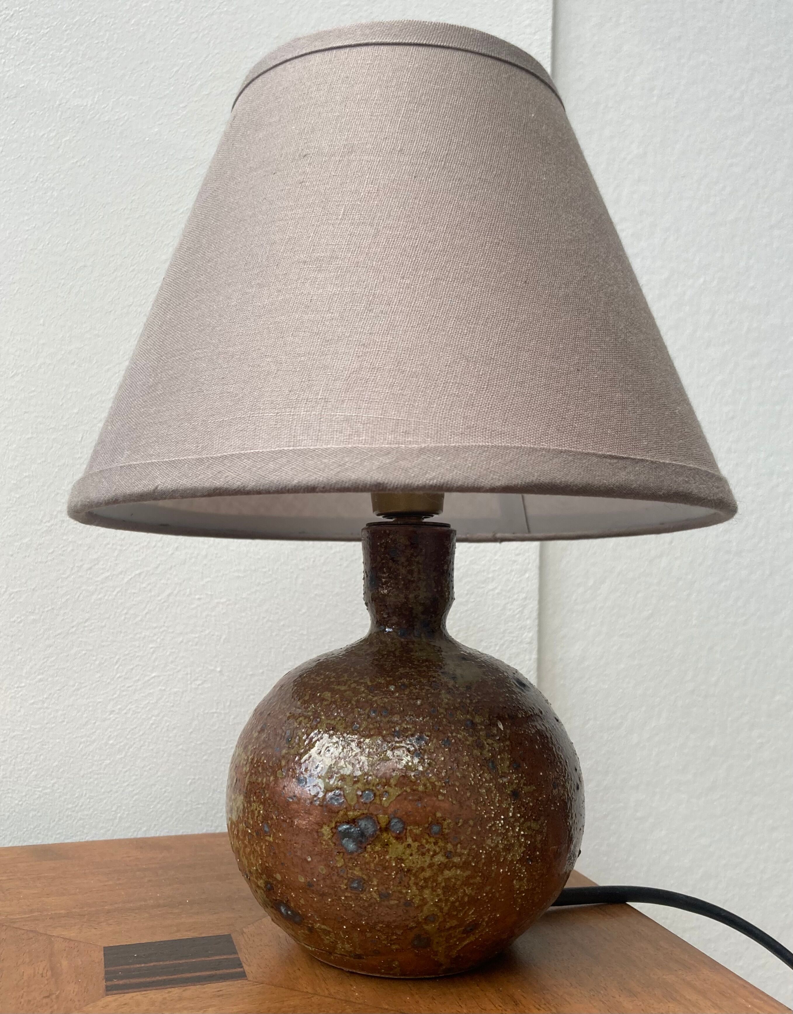 Pyrite stoneware lamp by baudat